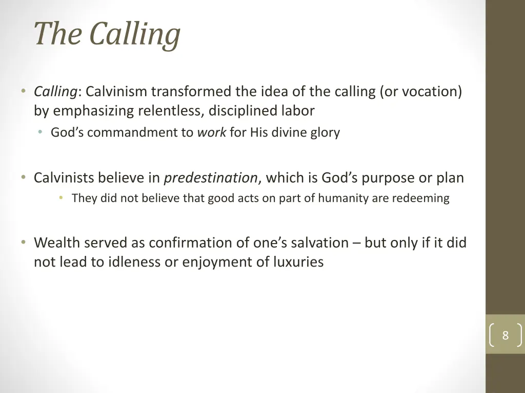 the calling