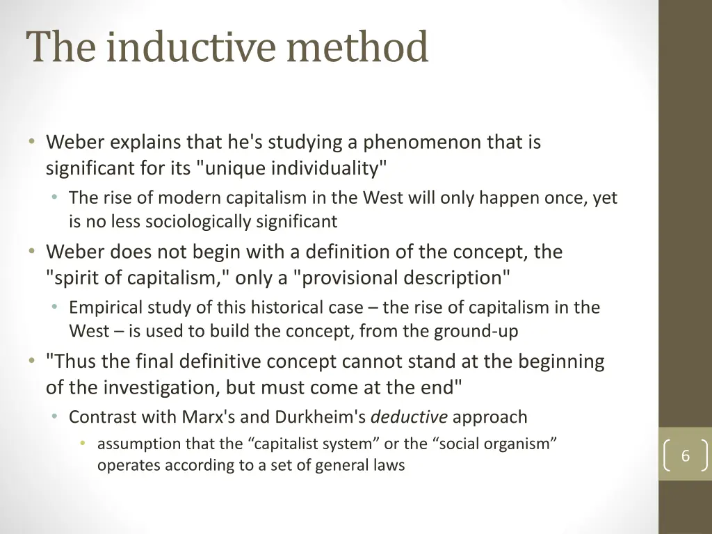 the inductive method