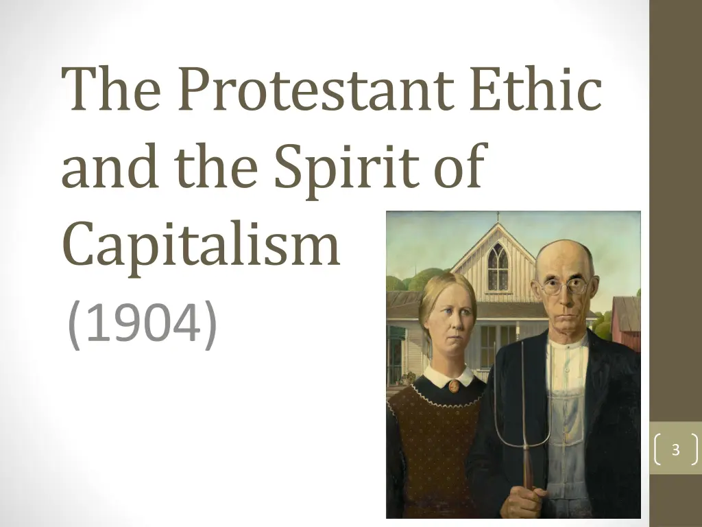 the protestant ethic and the spirit of capitalism