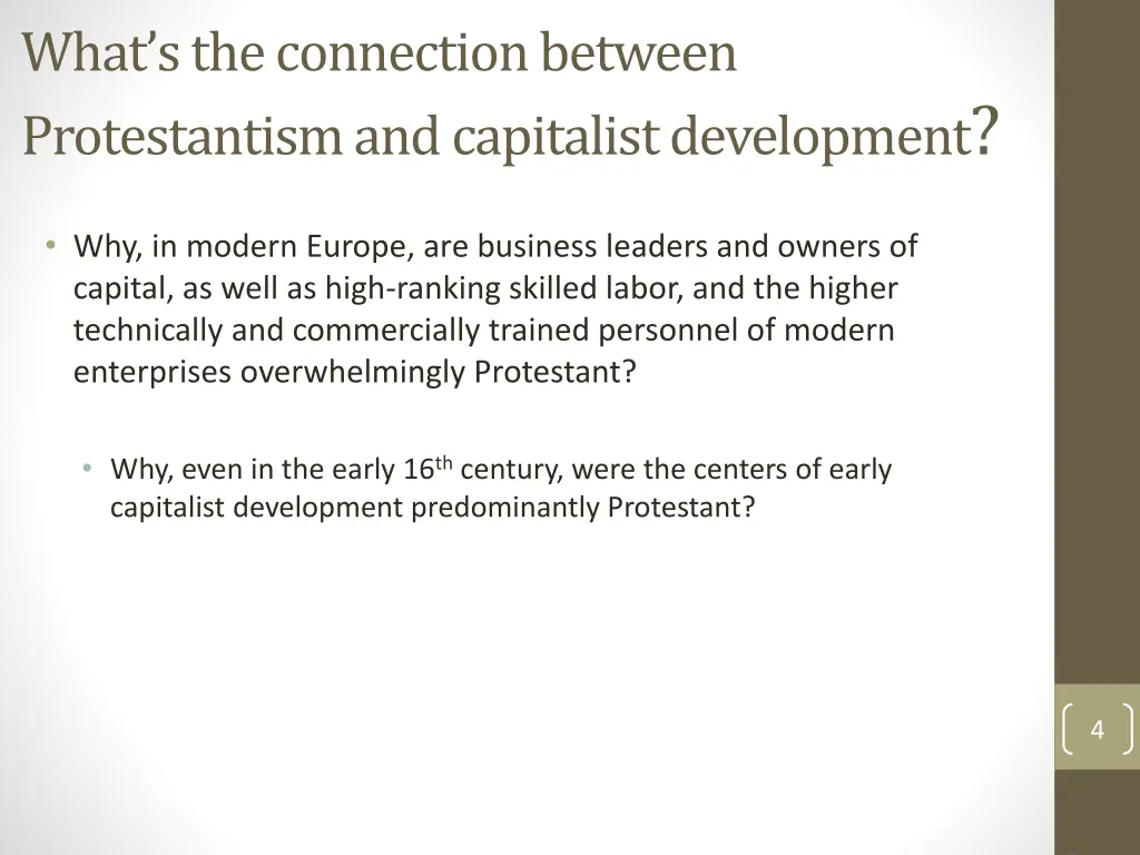 what s the connection between protestantism