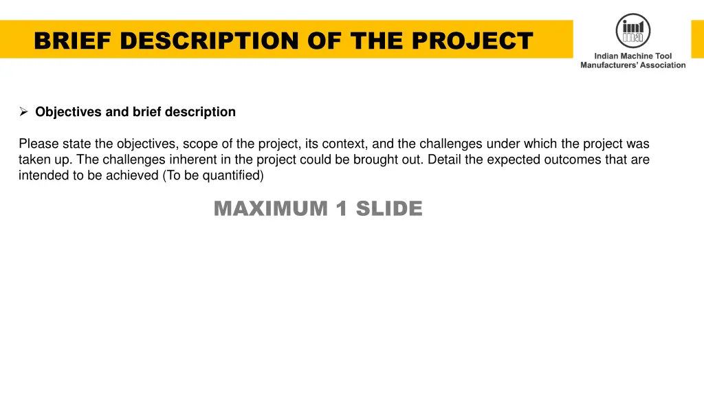 brief description of the project