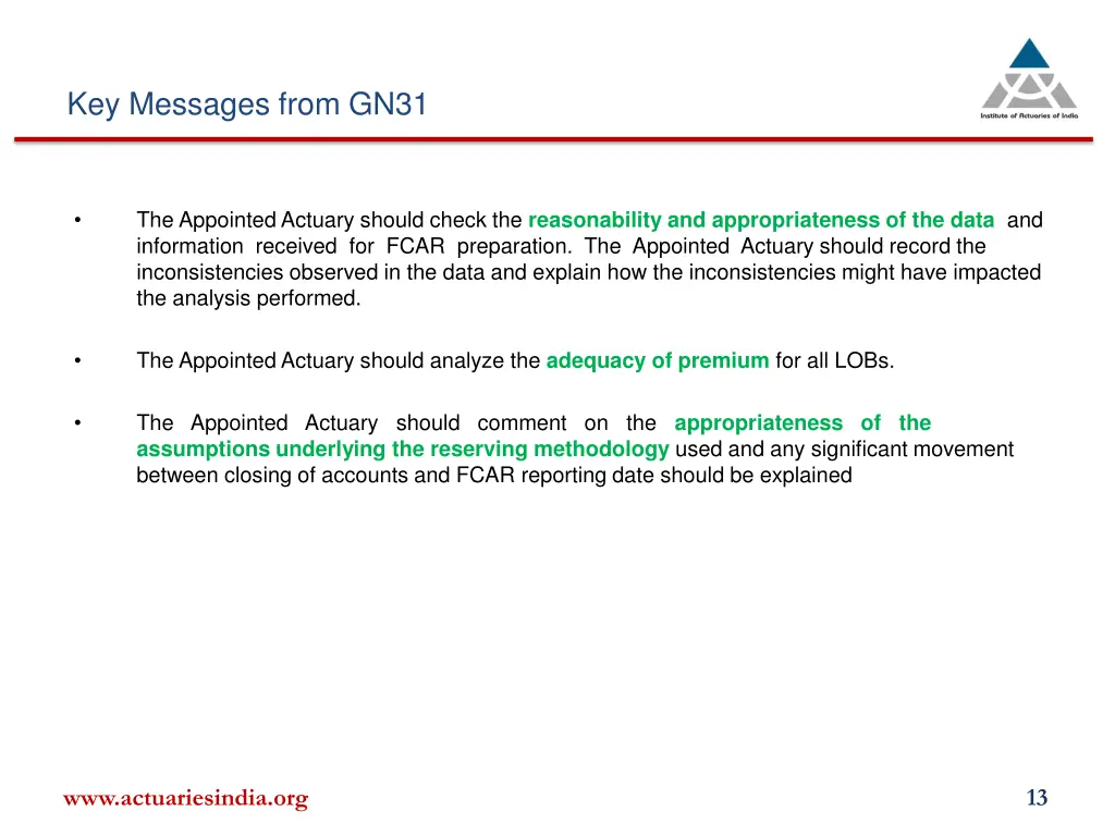key messages from gn31