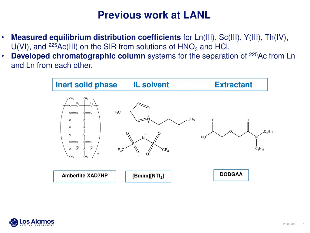 previous work at lanl