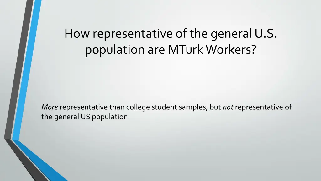 how representative of the general u s population