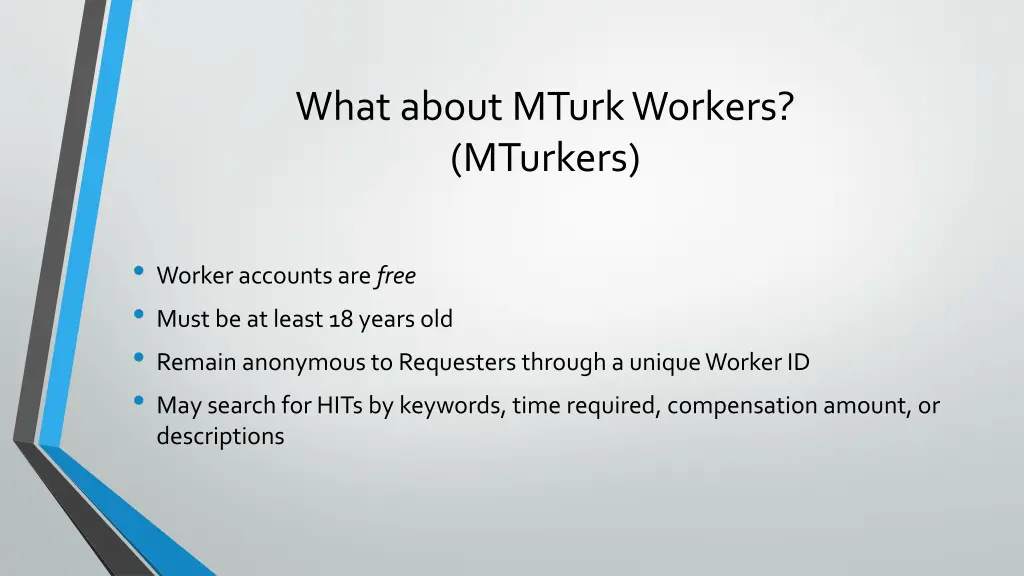 what about mturkworkers mturkers