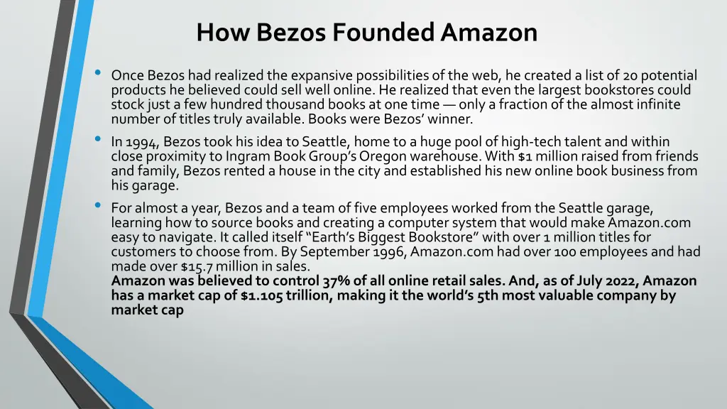 how bezos founded amazon