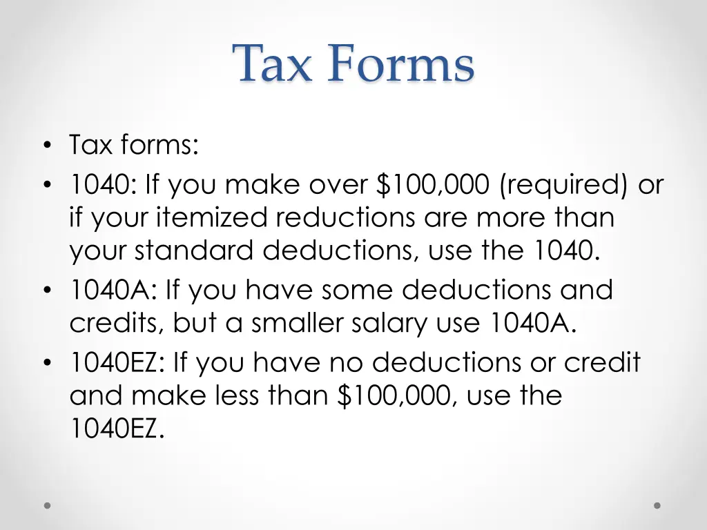 tax forms