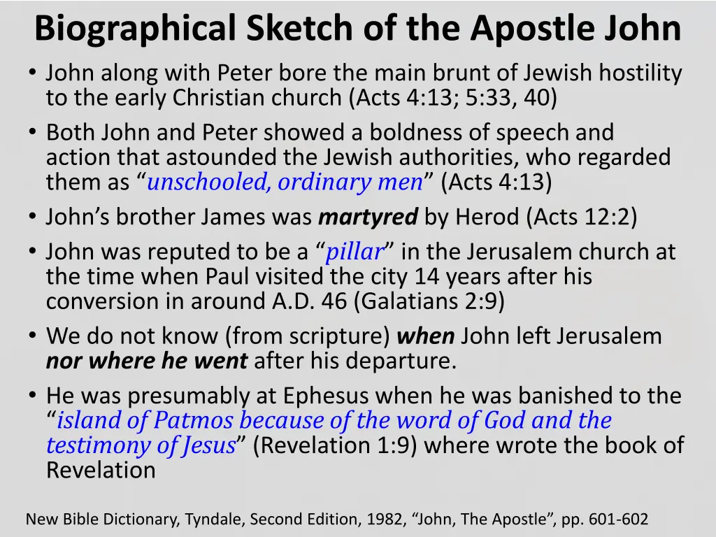 biographical sketch of the apostle john john 2
