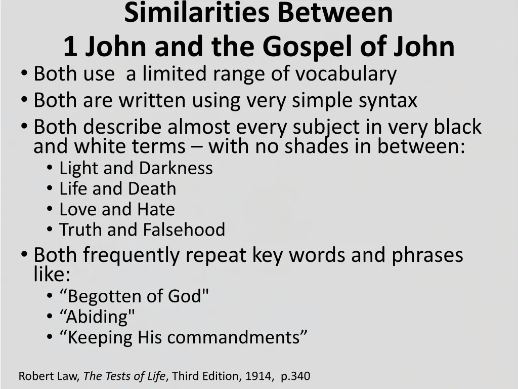 similarities between 1 john and the gospel