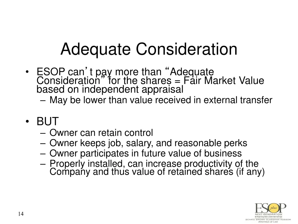 adequate consideration