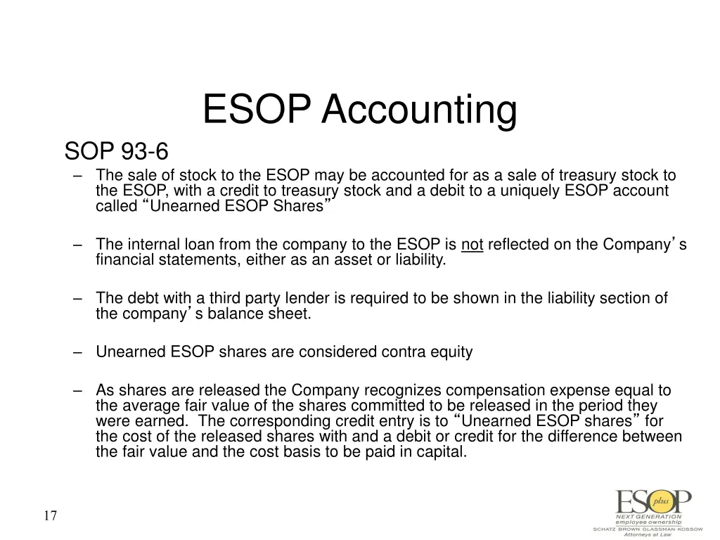 esop accounting