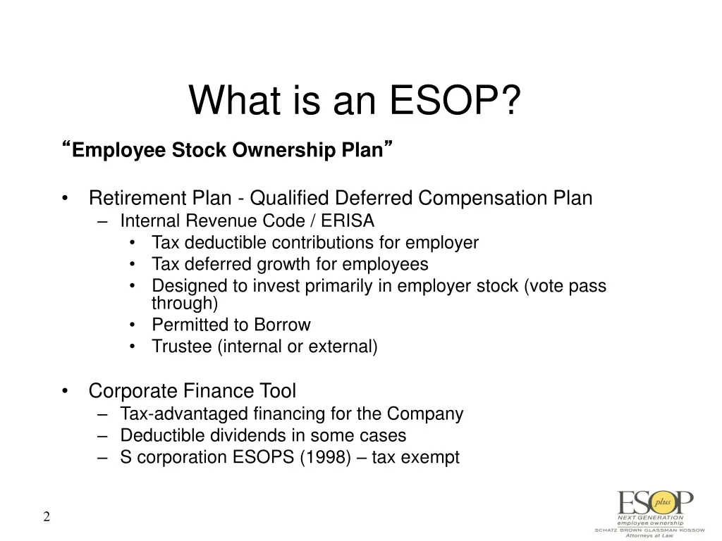 what is an esop