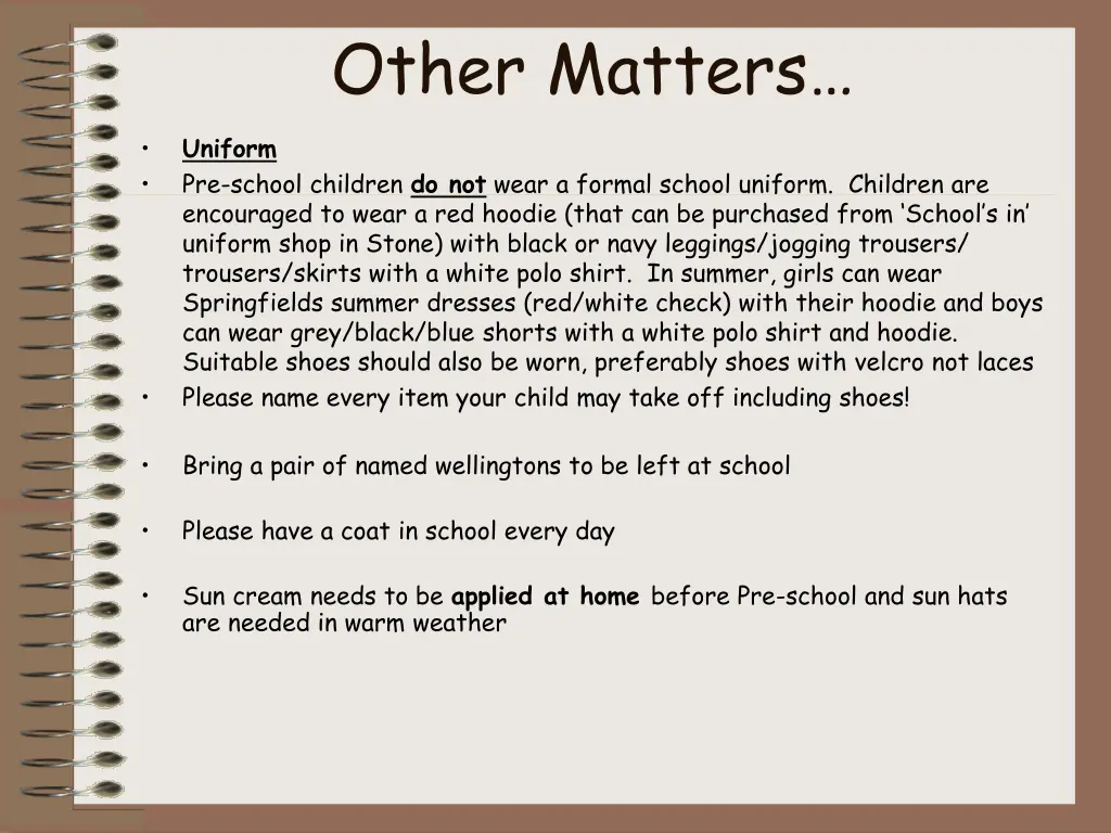 other matters