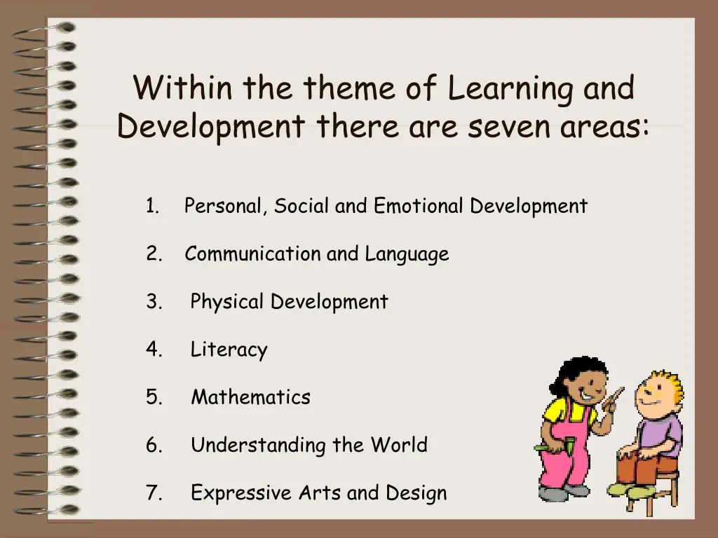 within the theme of learning and development