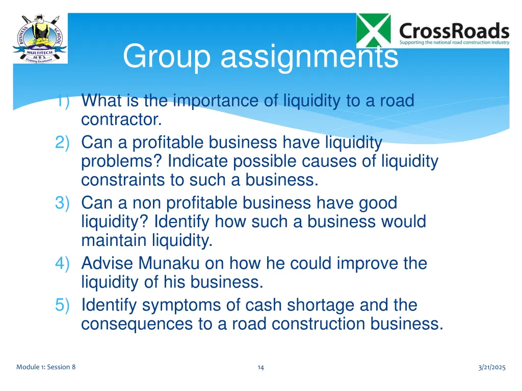 group assignments