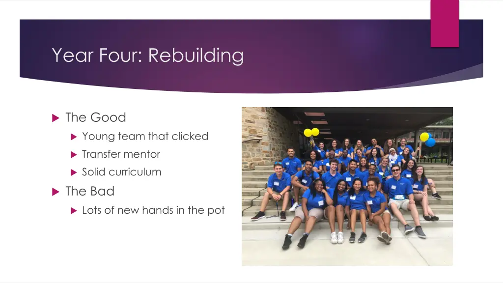 year four rebuilding