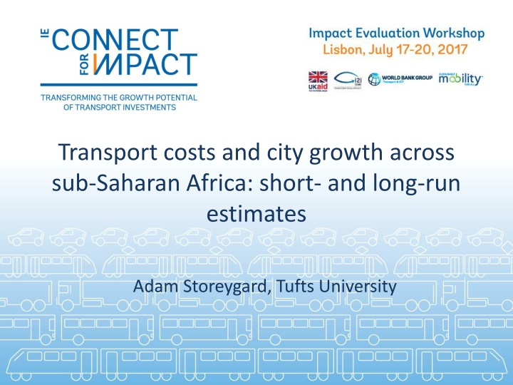 transport costs and city growth across