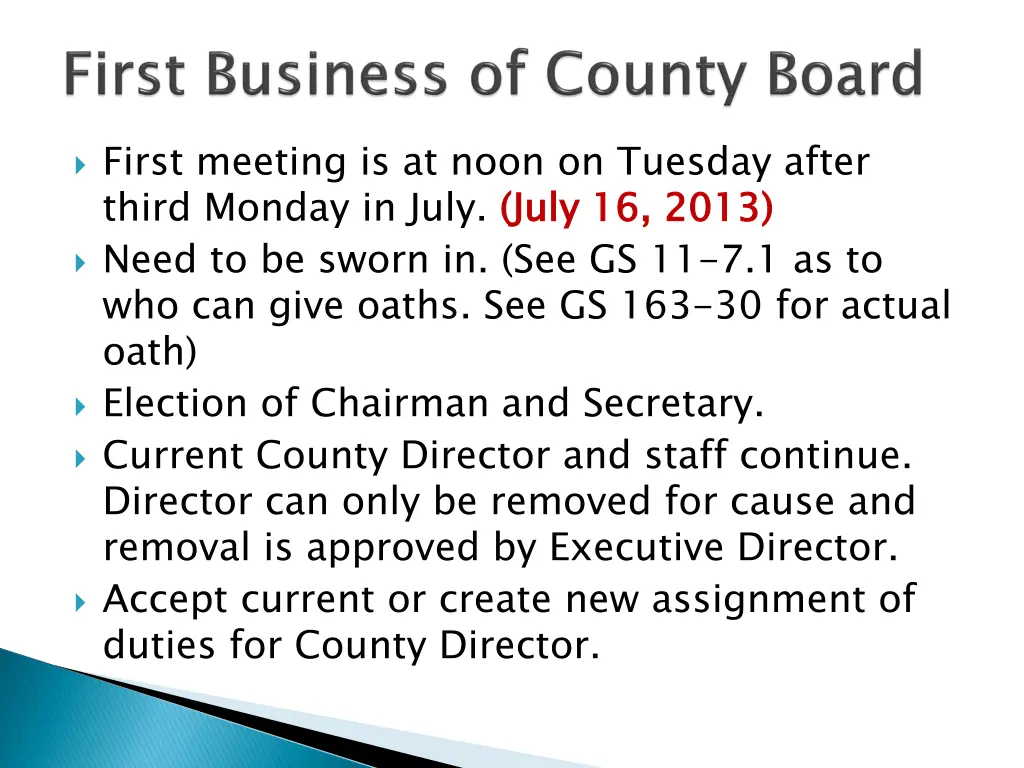 first meeting is at noon on tuesday after third