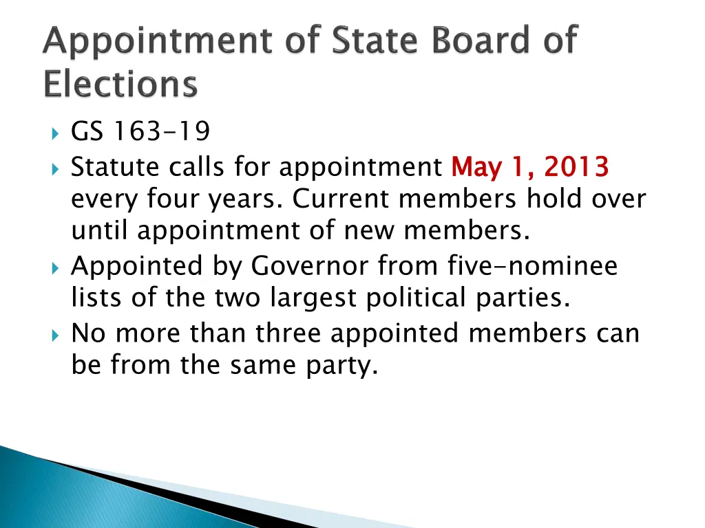 gs 163 19 statute calls for appointment