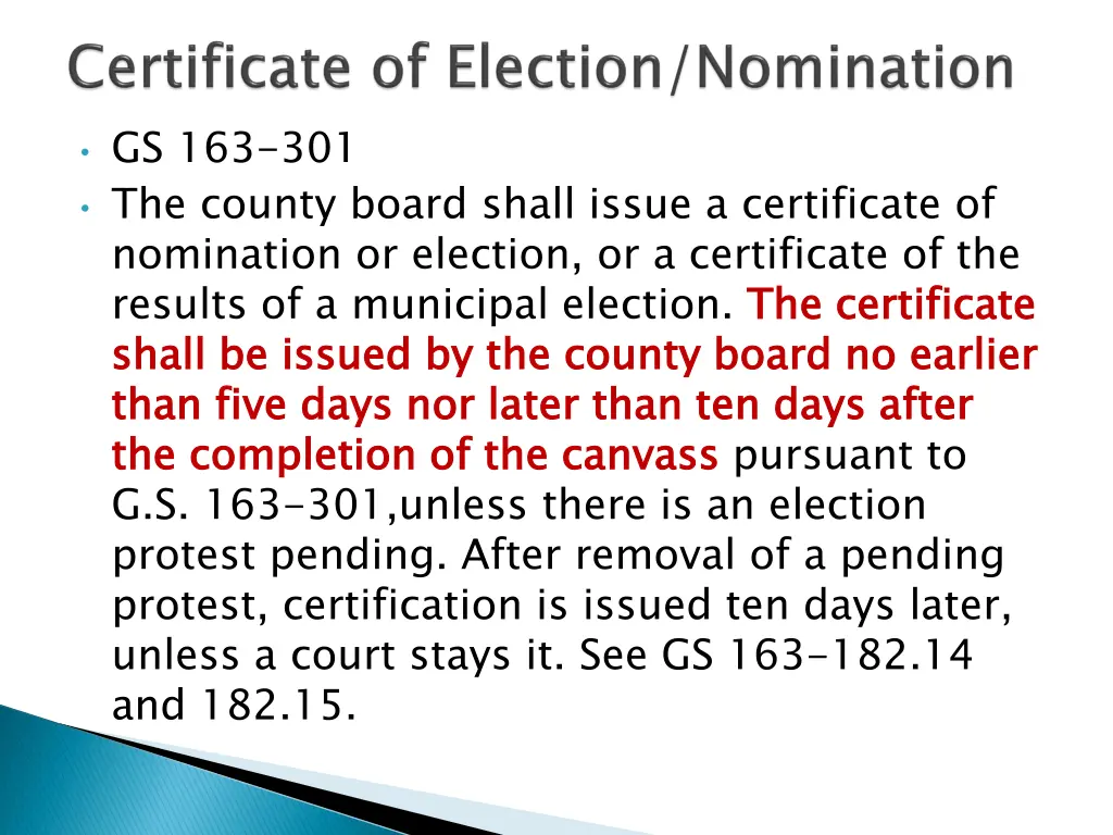 gs 163 301 the county board shall issue