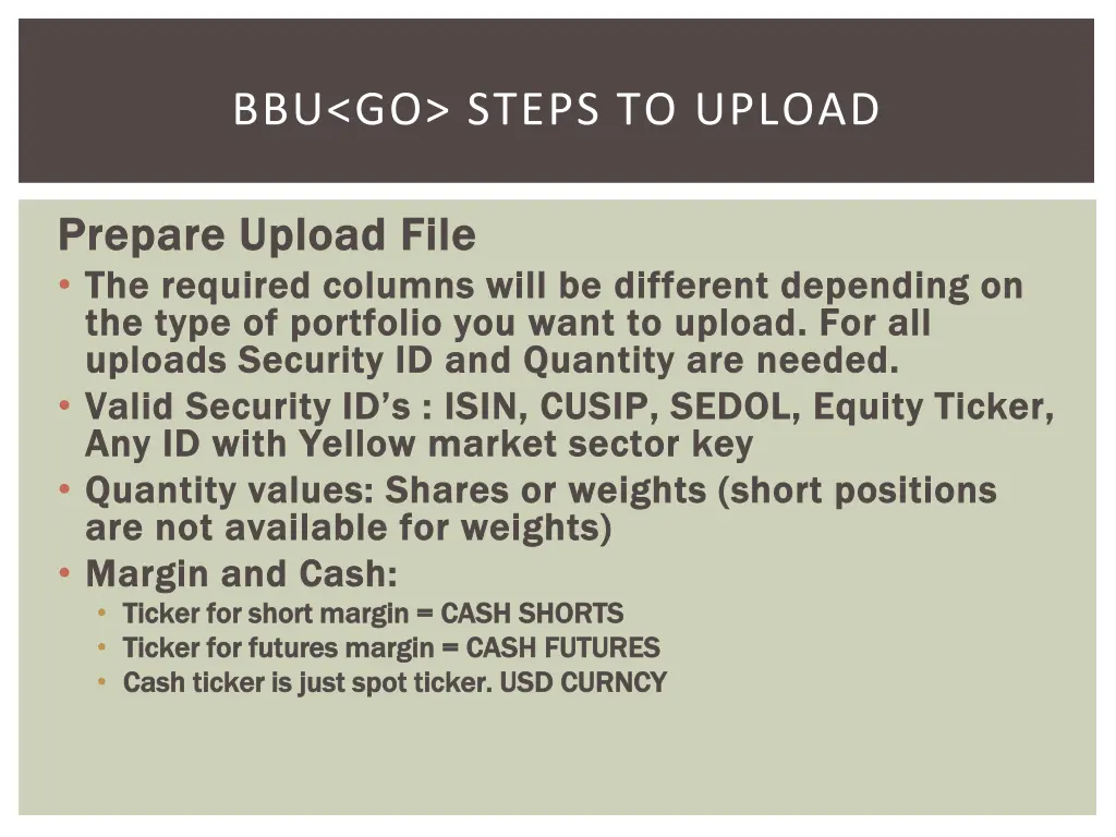 bbu go steps to upload