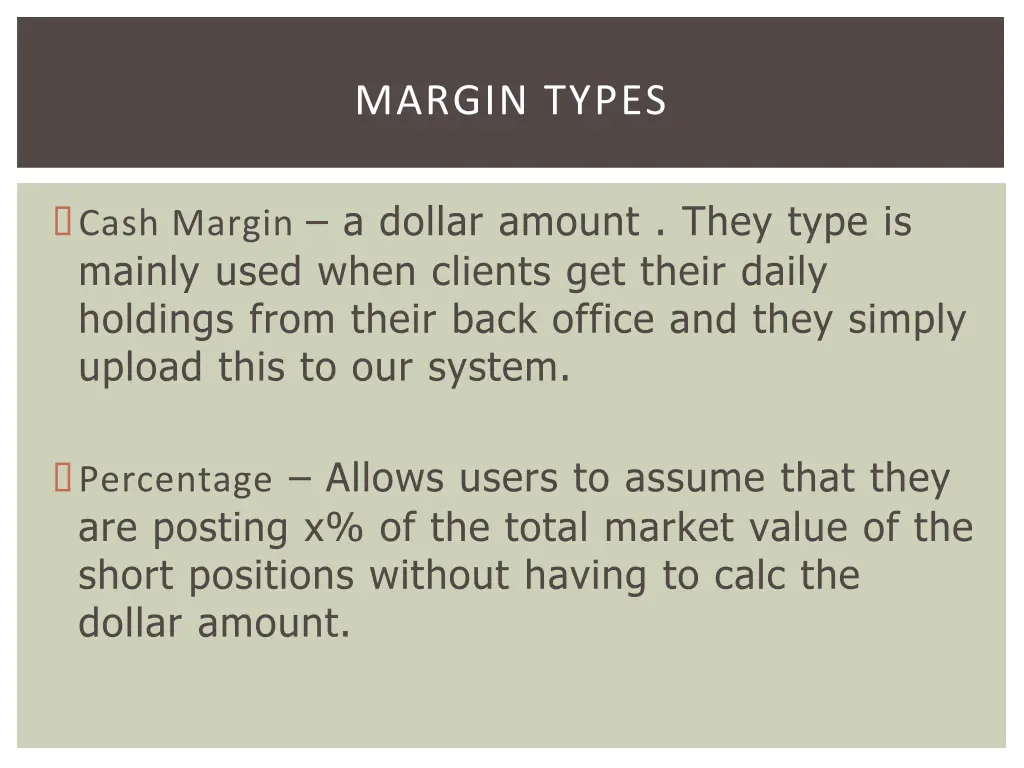 margin types