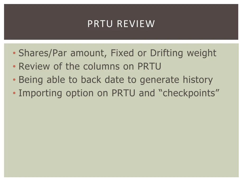 prtu review