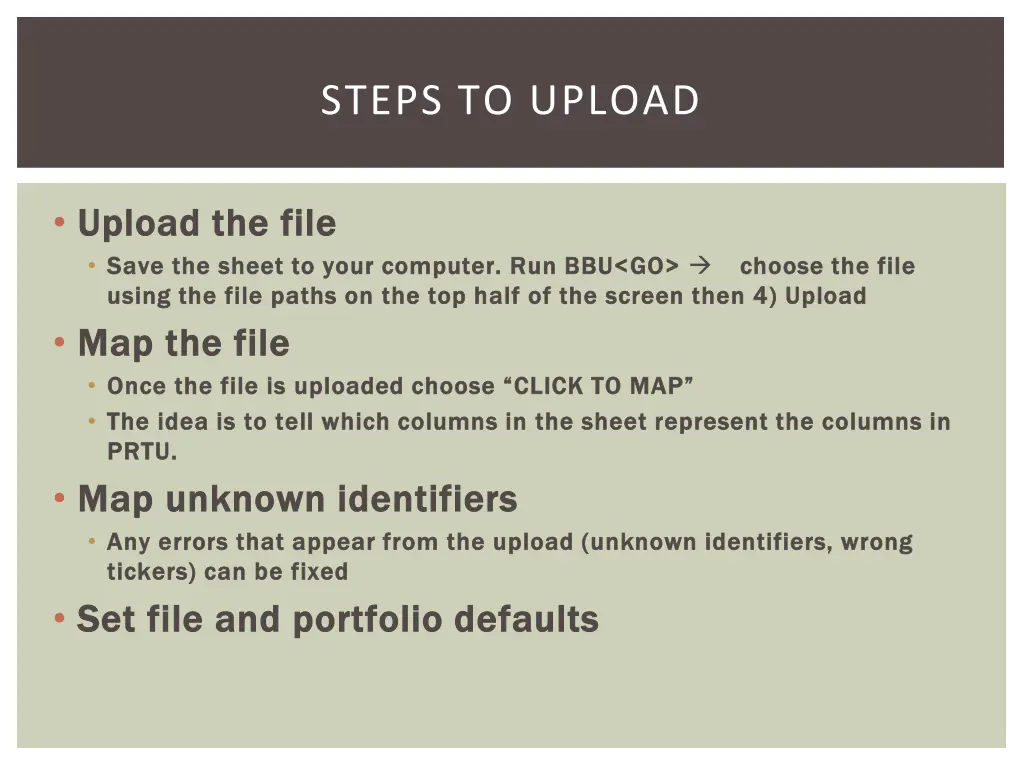 steps to upload 1