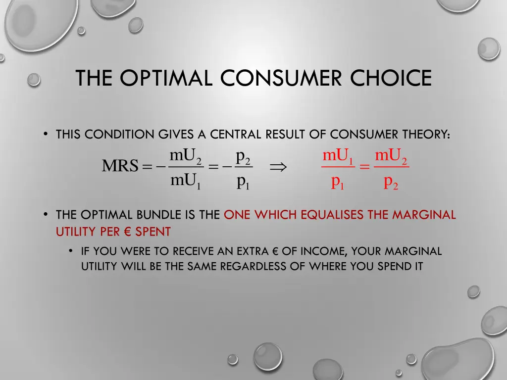 the optimal consumer choice 3