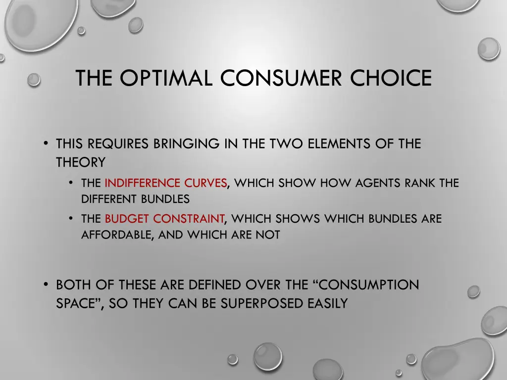 the optimal consumer choice