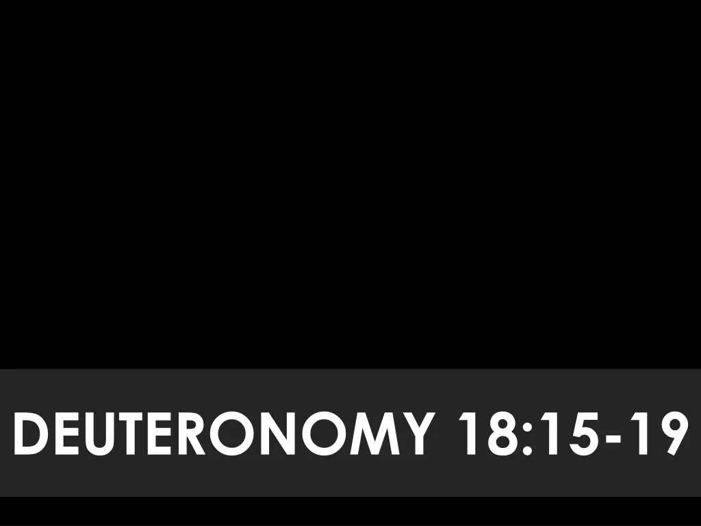 deuteronomy 18 15 19