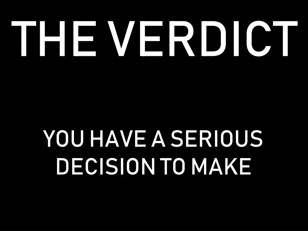 the verdict