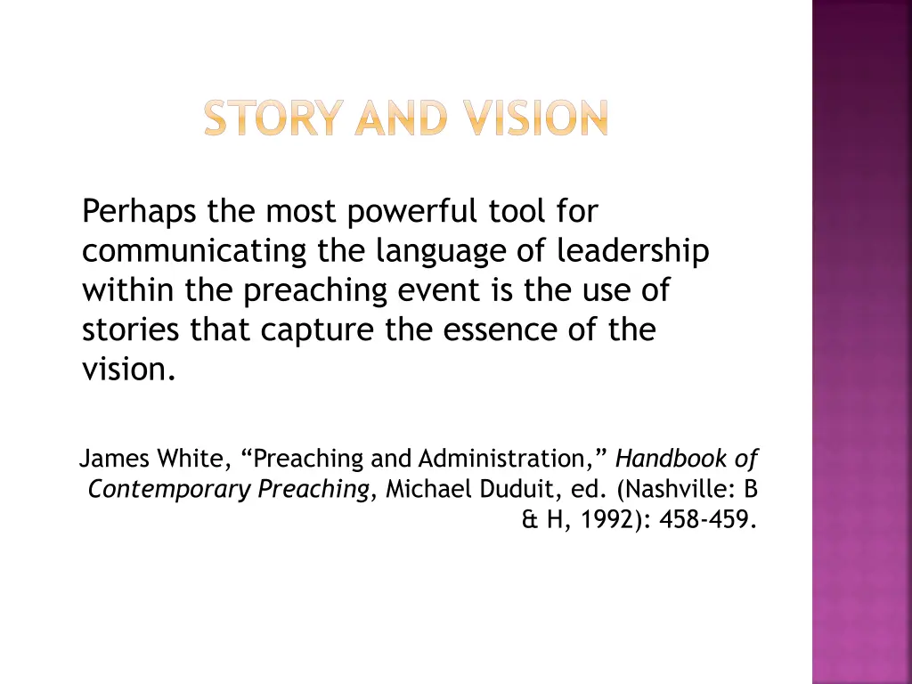 story and vision