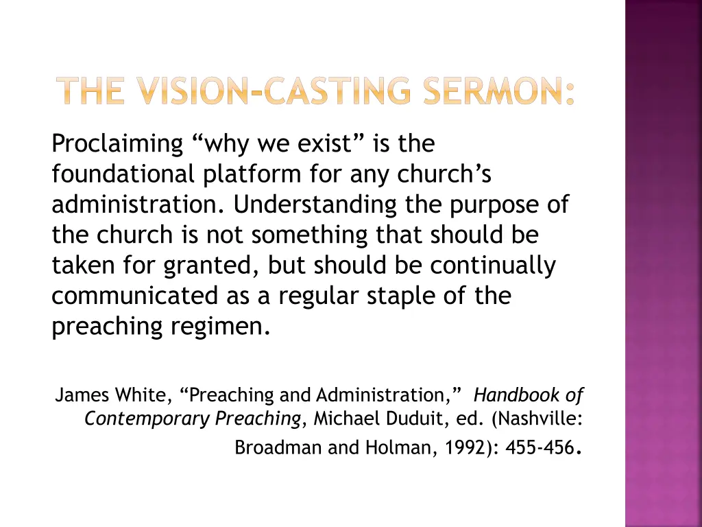 the vision casting sermon