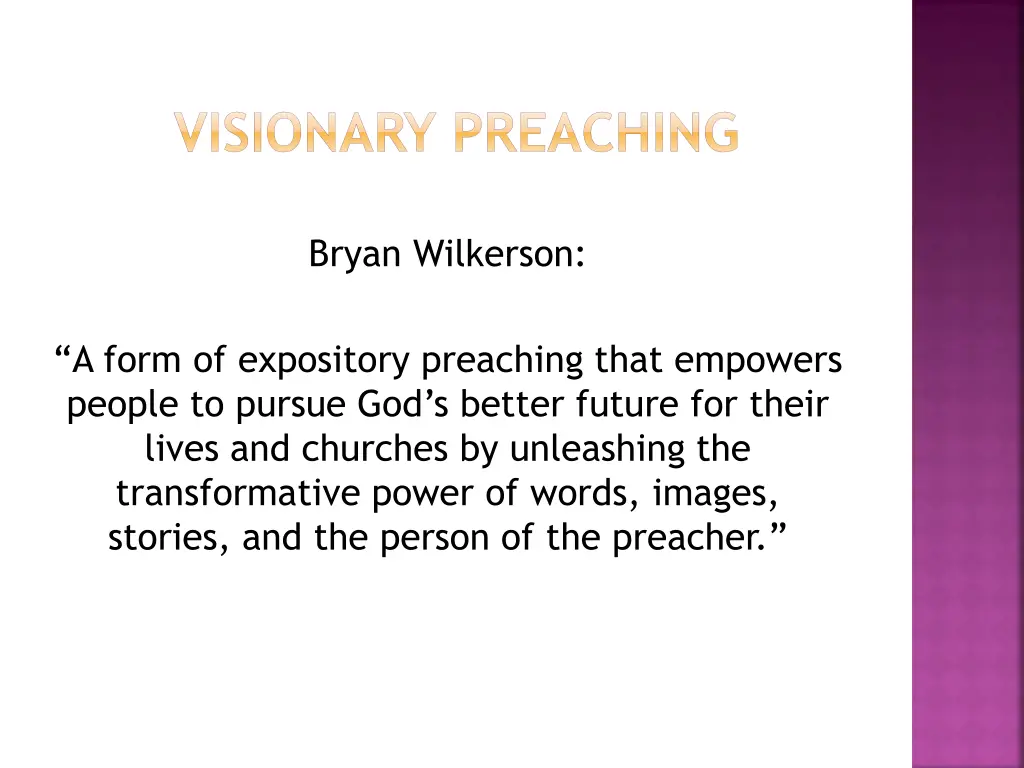 visionary preaching