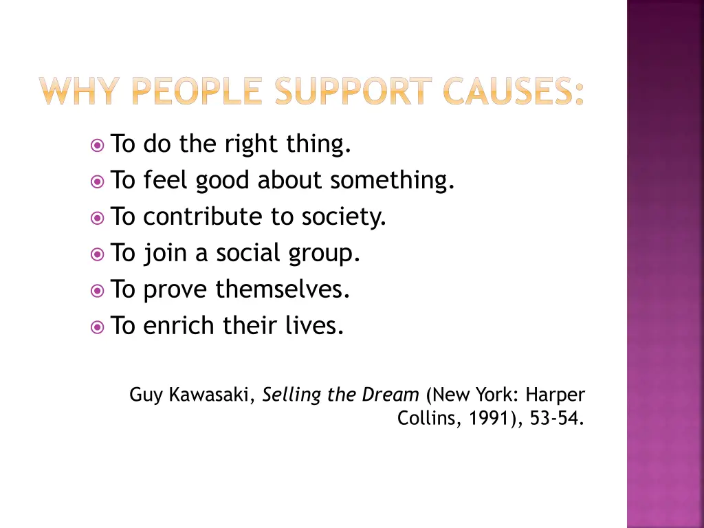 why people support causes