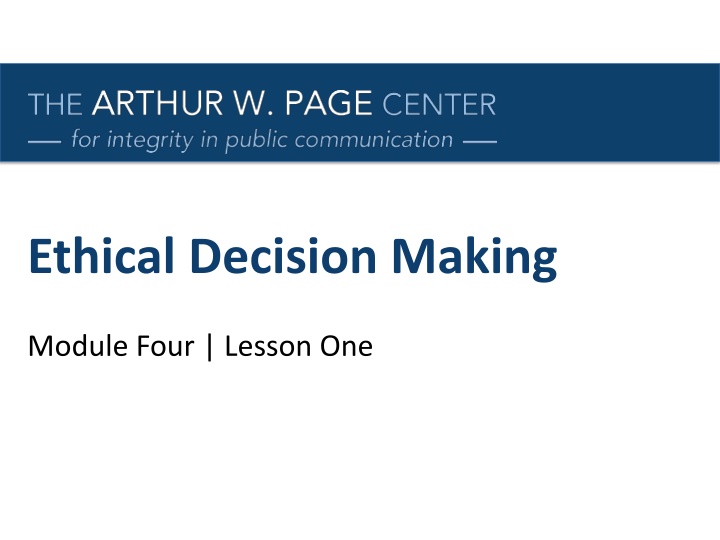 ethical decision making