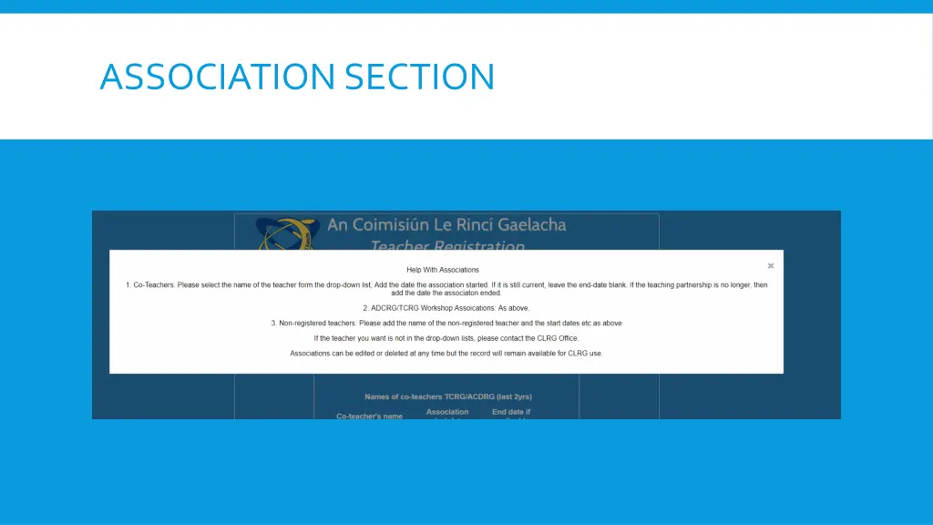 association section