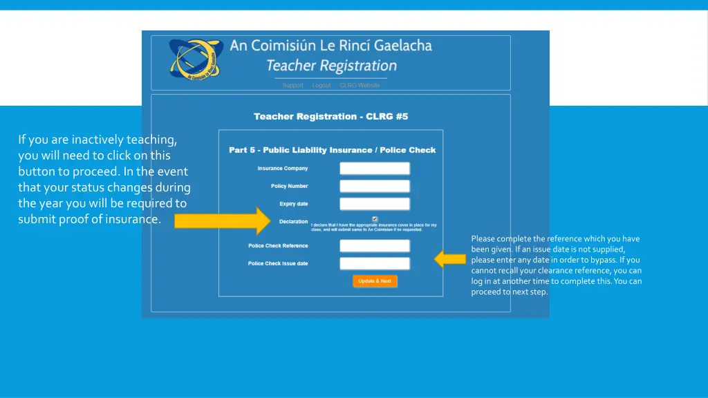 if you are inactively teaching you will need