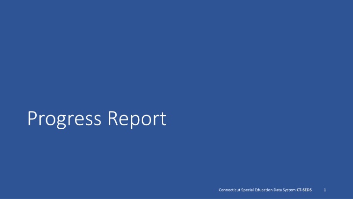 progress report