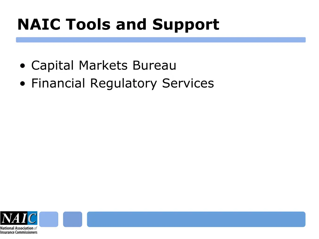naic tools and support