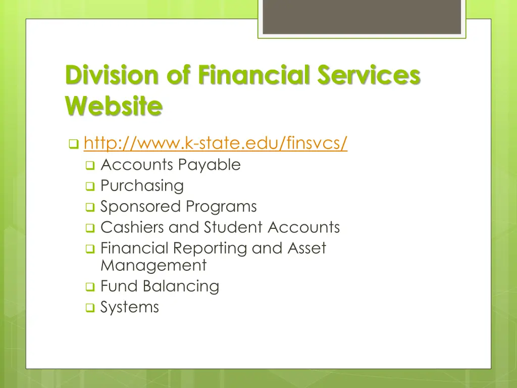 division of financial services website