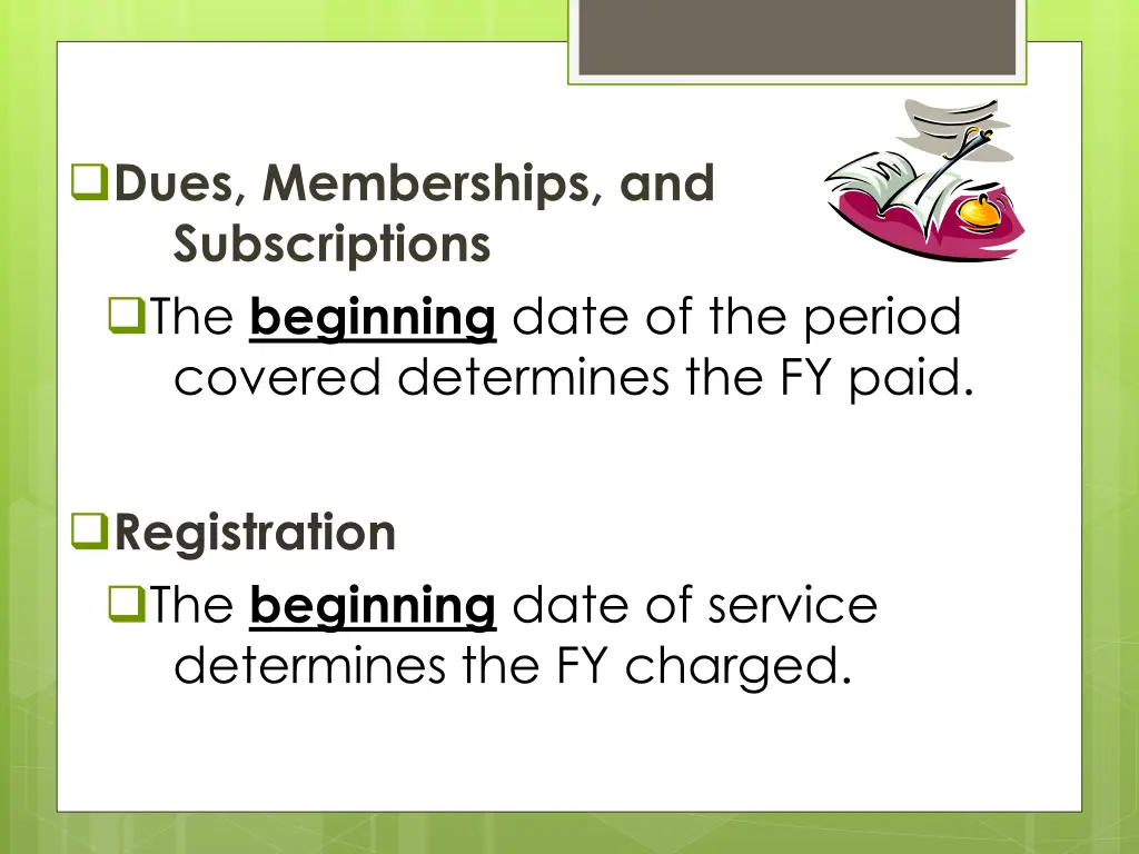 dues memberships and subscriptions the beginning