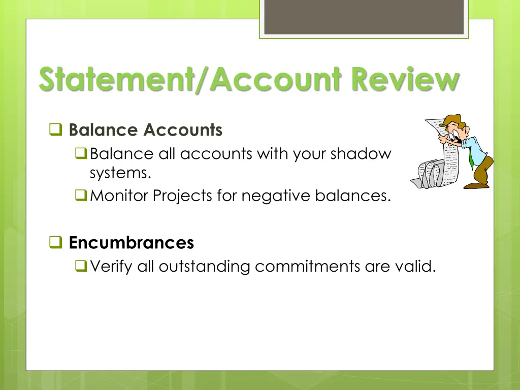 statement account review