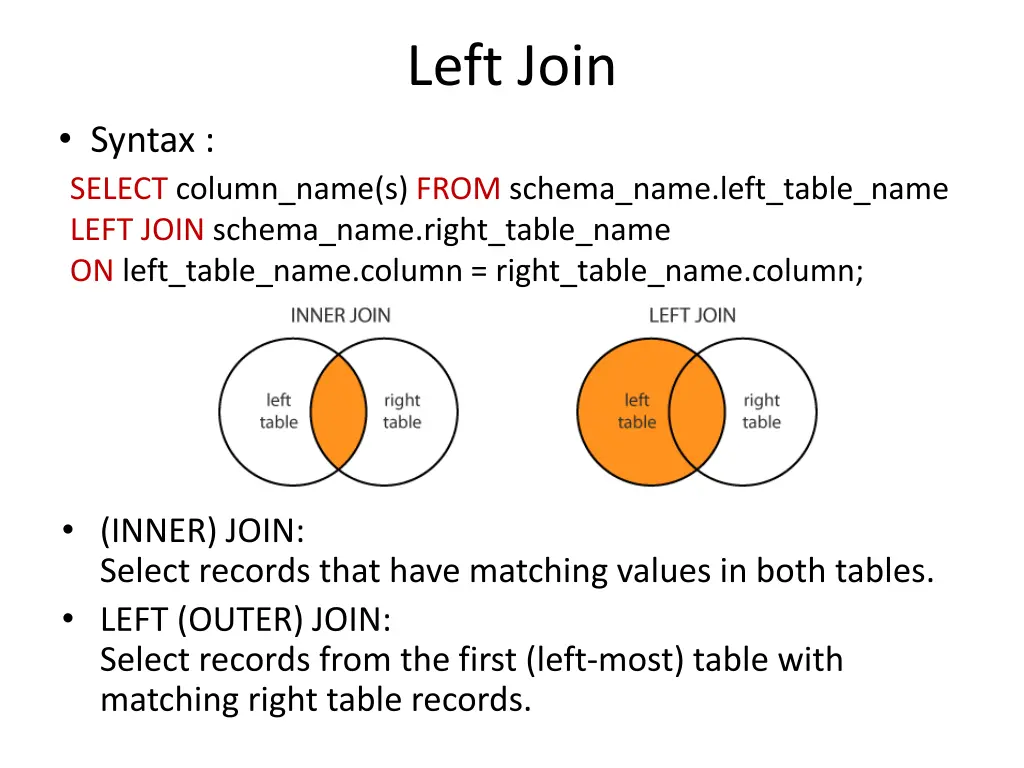 left join
