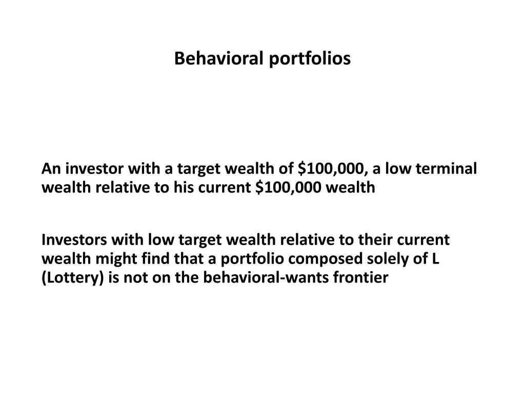 behavioral portfolios 11
