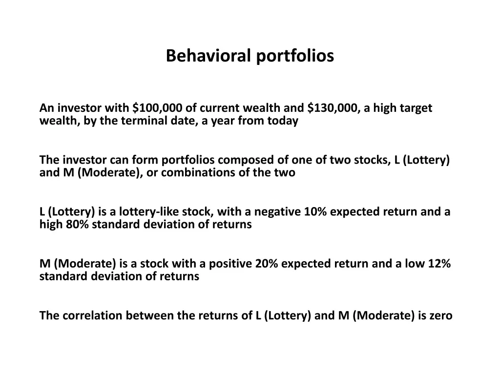 behavioral portfolios 9