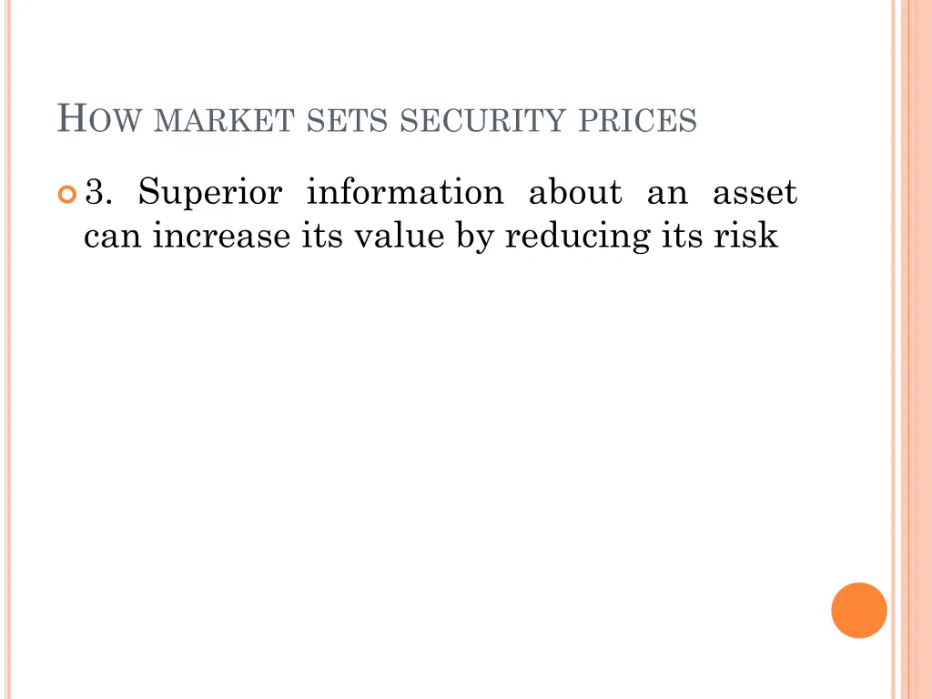 h ow market sets security prices 1