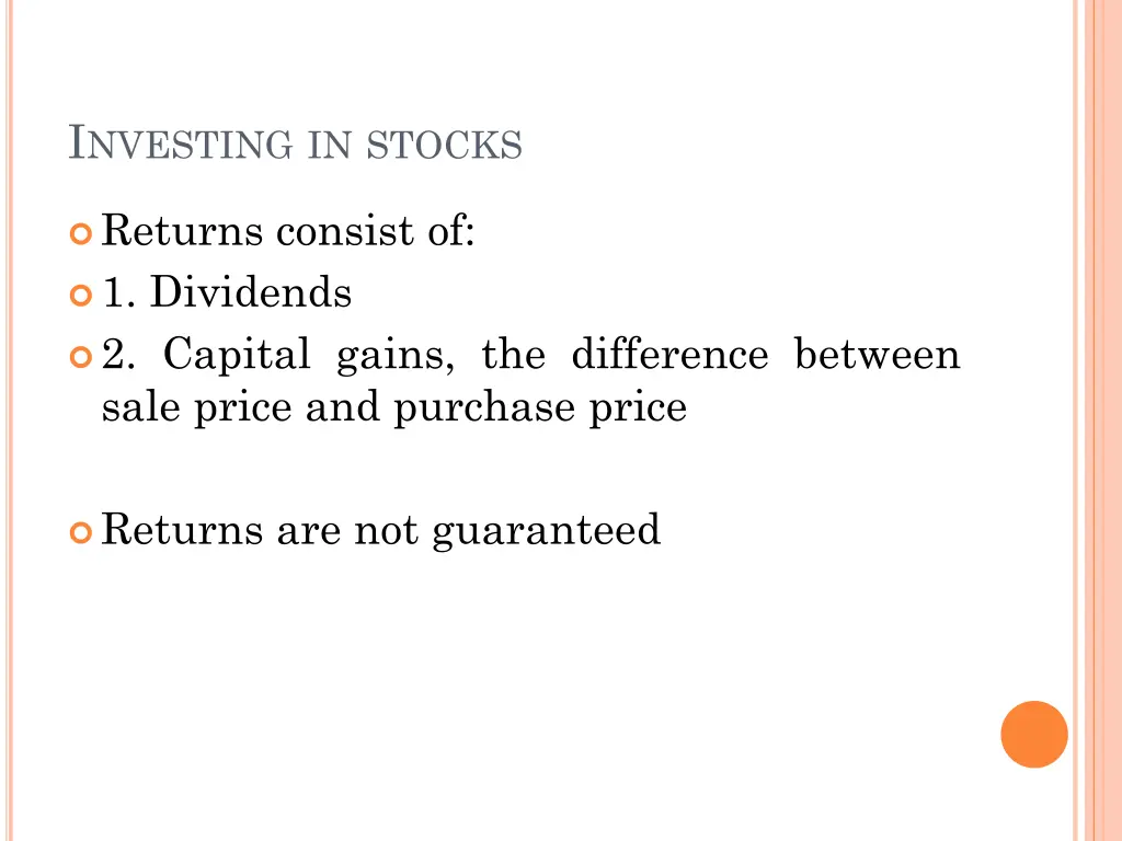 i nvesting in stocks 1