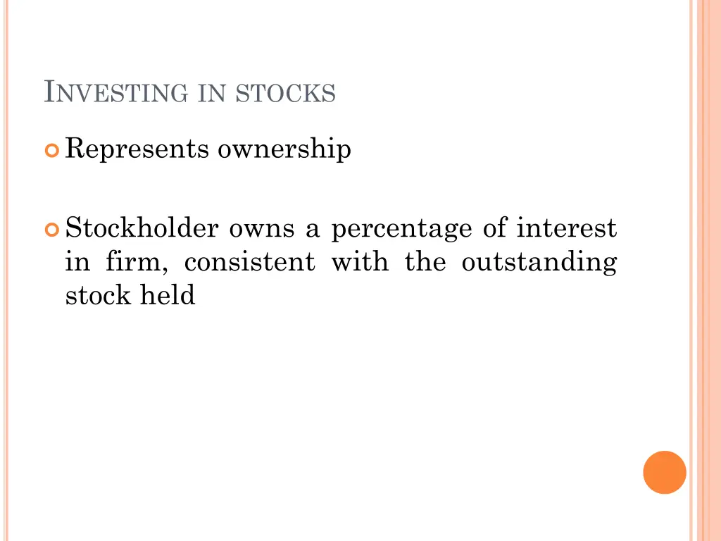 i nvesting in stocks
